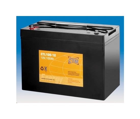 Batéria - CTM CTL 100-12 (12V/100Ah - M6), životnosť 10-12 rokov