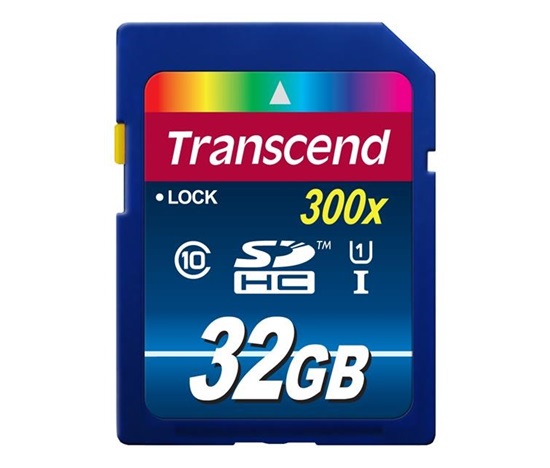 Karta TRANSCEND SDHC 32 GB Premium, trieda 10 UHS-I, 300X