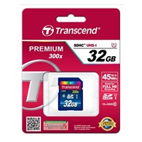 Karta TRANSCEND SDHC 32 GB Premium, trieda 10 UHS-I, 300X