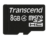 Karta TRANSCEND MicroSDHC 8 GB triedy 4, bez adaptéra