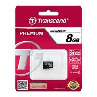 Karta TRANSCEND MicroSDHC Class 10 8GB, bez adaptéra