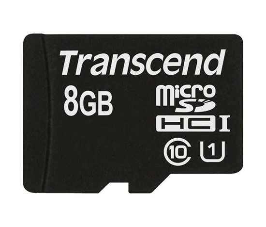 TRANSCEND MicroSDHC 8GB Premium, Class 10 UHS-I 300x, bez adaptéra