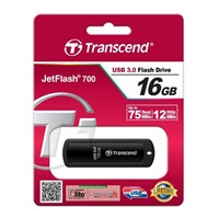 TRANSCEND Flash disk 16GB JetFlash®700, USB 3.0 (R:75/W:12 MB/s) čierna