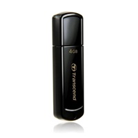TRANSCEND Flash disk 4GB JetFlash®350, USB 2.0 (R:13/W:4 MB/s) čierna