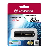TRANSCEND Flash disk 32GB JetFlash®350, USB 2.0 (R:16/W:6 MB/s) čierna