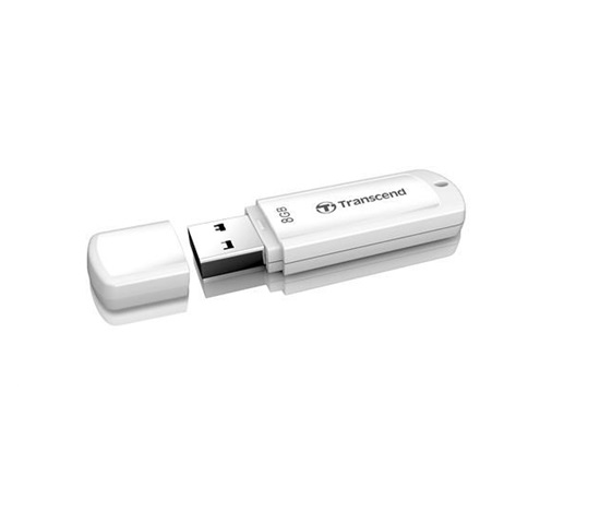 TRANSCEND Flash Disk 8GB JetFlash®370, USB 2.0 (R:13/W:4 MB/s) bílá