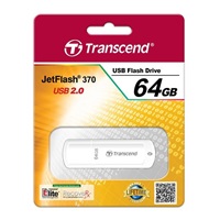 TRANSCEND Flash disk 64GB JetFlash®370, USB 2.0 (R:16/W:6 MB/s) biela