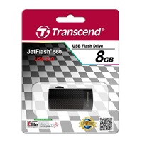 TRANSCEND Flash disk 8GB JetFlash®560, USB 2.0 (R:18/W:4 MB/s) čierna/strieborná