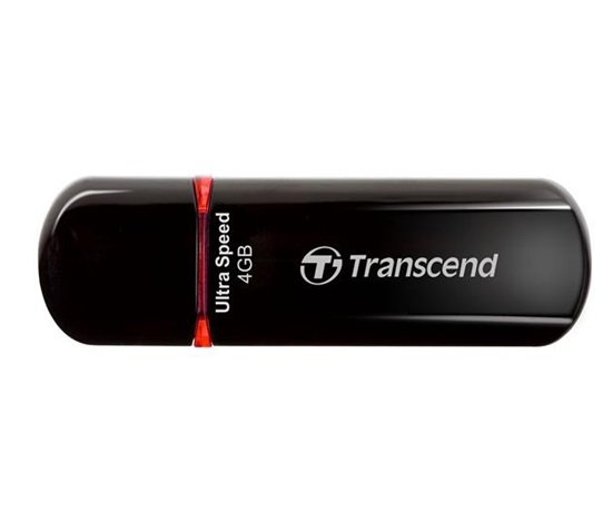 TRANSCEND Flash disk 4GB JetFlash®600, USB 2.0 (R:20/W:10 MB/s) čierna/červená