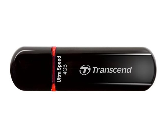 TRANSCEND Flash disk 4GB JetFlash®600, USB 2.0 (R:20/W:10 MB/s) čierna/červená