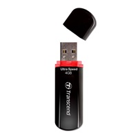 TRANSCEND Flash disk 4GB JetFlash®600, USB 2.0 (R:20/W:10 MB/s) čierna/červená