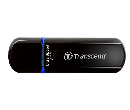 TRANSCEND Flash disk 8GB JetFlash®600, USB 2.0 (R:32/W:12 MB/s) čierna/modrá