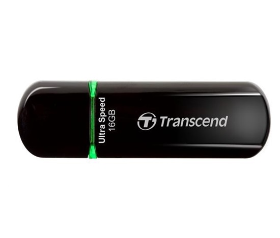 TRANSCEND Flash disk 16GB JetFlash®600, USB 2.0 (R:32/W:16 MB/s) čierna/zelená