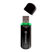 TRANSCEND Flash disk 16GB JetFlash®600, USB 2.0 (R:32/W:16 MB/s) čierna/zelená