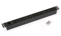 19" rozvádzač TRITON 14x IEC C13, bez kábla, čierny
