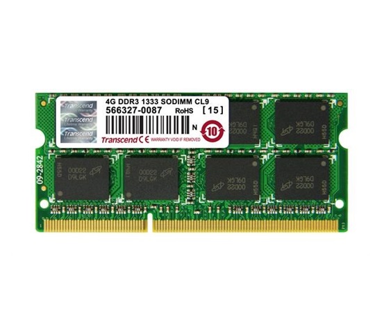 SODIMM DDR3 4GB 1333MHz TRANSCEND JetRam™, 256Mx8 CL9