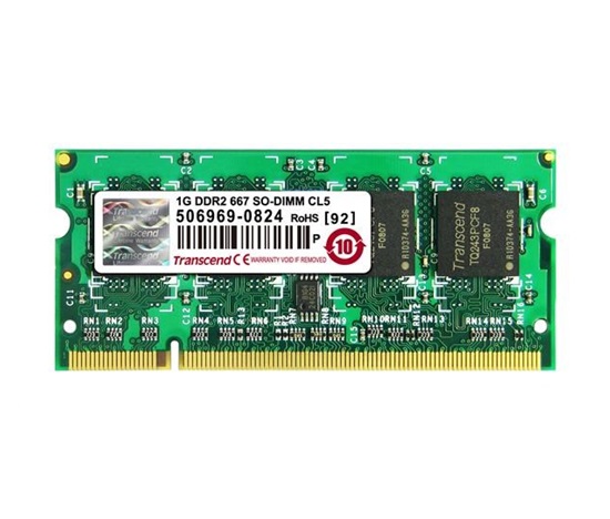 SODIMM DDR2 1GB 667MHz TRANSCEND JetRam™, 128Mx8 CL5