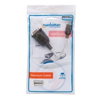MANHATTAN Prevodník USB na sériový port (USB AM/DB9M, RS232), Polybag