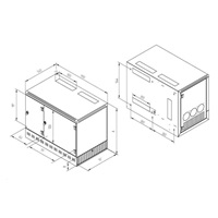 TRITON 19" rozvaděč 12U/400mm - 3 sekce 6U+12U+2U, 900x540mm
