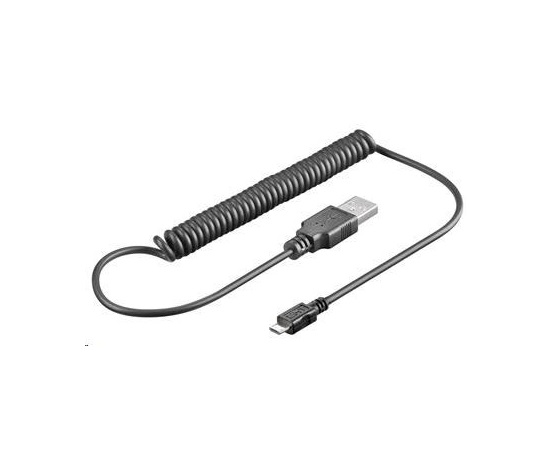 Kábel USB PREMIUMCORD 2.0 A - Micro B kábel 1m, krútený (M/M)