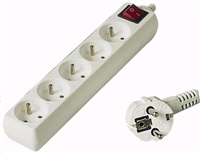 PREMIUMCORD Predlžovací kábel 230V 10m, 5 zásuviek + vypínač, biely