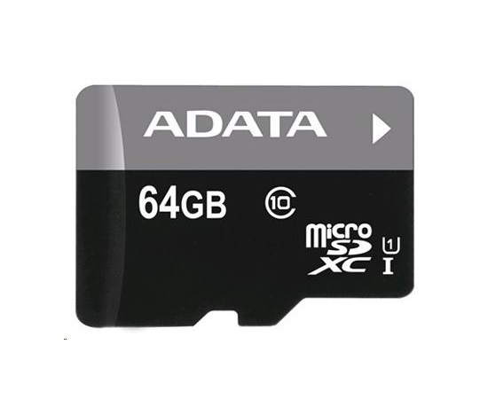 Karta ADATA MicroSDXC 64GB Premier UHS-I Class 10 + SD adaptér