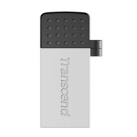 TRANSCEND Flash disk 8GB JetFlash®380S, USB 2.0/micro USB (R:20/W:5 MB/s) strieborná
