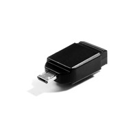 VERBATIM Flash disk 16 GB Store 'n' Stay NANO + adaptér micro USB OTG, USB 2.0, čierna
