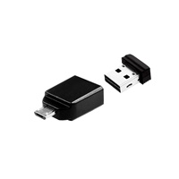 VERBATIM Flash disk 32 GB Store ‘n‘ Stay Nano + adaptér micro USB OTG, USB 2.0, čierna