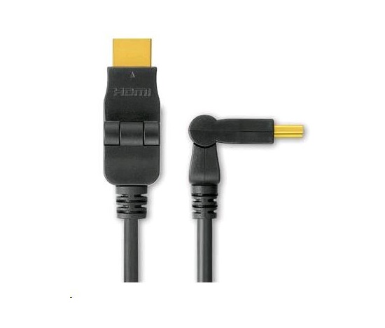 PREMIUMCORD HDMI kábel 3 m High Speed + Ethernet (v1.3), otočné pozlátené konektory