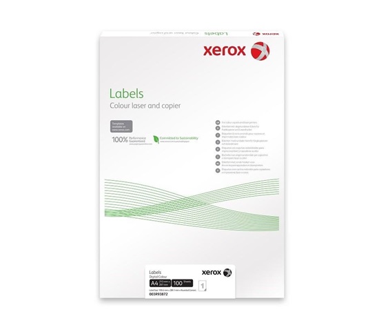 Papierové štítky Xerox - farebná digitálna tlač - Colotech SuperGloss (100 listov, A4)