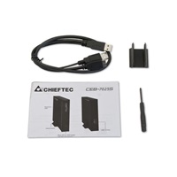 Externý rám CHIEFTEC pre 2,5" SATA HDD (max. 14.5 mm), USB3.0, hliník