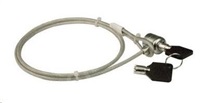 PREMIUMCORD Bezpečnostný zámok pre NTB 1,8 m Kensington Lock (s kľúčom, oceľové lanko)