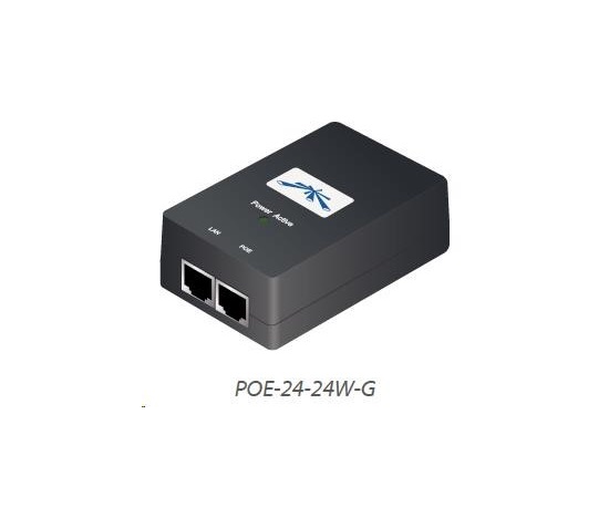 UBNT POE-24-24W-G [Gigabitový PoE adaptér, 24V/1A (24W), vrátane. napájací kábel]