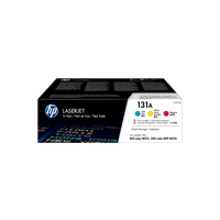 HP 131A CMY LJ Toner, 3-pack, U0SL1AM (1,800 / 1,800 / 1,800 pages)