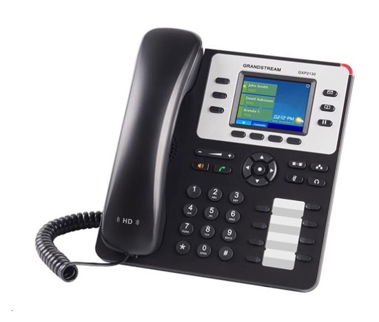 Grandstream GXP2130 (v2) [VoIP telefón - 3x SIP účet, HD audio, bluetooth, podpora náhlavnej súpravy, farebný LCD displej, 2x GLAN ]