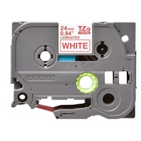 BROTHER TZE252 - TZ kazeta 24 mm široká, laminovaná TZE-252, biele/červené písmo