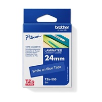 BROTHER TZE555 - TZ kazeta široká 24 mm, laminovaná TZE-555, modré/biele písmo
