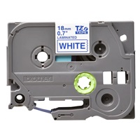 BROTHER TZE243 - 18 mm široká kazeta TZ, laminovaná TZE-243, biele/modré písmo