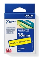 BROTHER TZE641 - kazeta TZ so šírkou 18 mm, laminovaná TZE-641, žlto-čierne písmo
