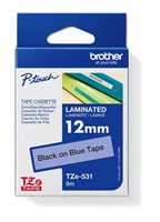 BROTHER TZE531 - 12 mm široká laminovaná kazeta TZ TZE-531, modré/čierne písmo