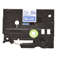 BROTHER TZE535 - 12 mm široká kazeta TZ, laminovaná TZE-535, modré/biele písmo