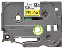 BROTHER TZE631 - 12 mm široká kazeta TZ, laminovaná TZE-631, žlto-čierne písmo