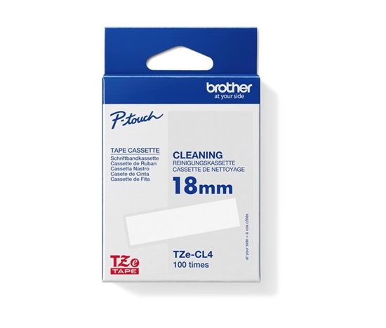 BROTHER TZECL4 - 18 mm široká kazeta TZ, TZE-CL4, 100 použití, čistiaca kazeta