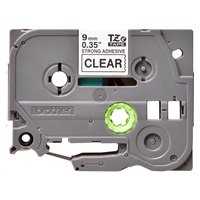 BROTHER TZES121 - kazeta TZ so šírkou 9 mm, extrémne priľnavý laminát TZE-S121, priesvitné/čierne písmo