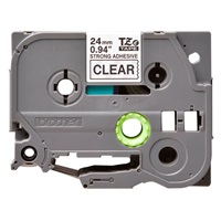 BROTHER TZES151 - kazeta TZ so šírkou 24 mm, extrémne priľnavý laminát TZE-S151, priesvitné/čierne písmo