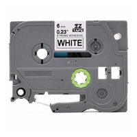 BROTHER TZES211 - kazeta TZ so šírkou 6 mm, extrémne priľnavý laminát TZE-S211, biele/čierne písmo