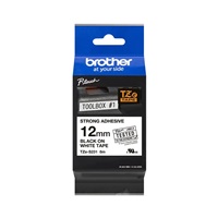 BROTHER TZES231 - 12 mm široká kazeta TZ, extrémne lepiaci laminát TZE-S231, biele/čierne písmo