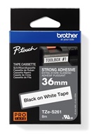 BROTHER TZES261 - kazeta TZ so šírkou 36 mm, extrémne priľnavý laminát TZE-S261, biele/čierne písmo