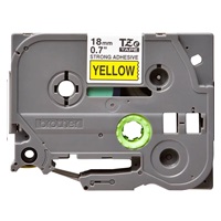 BROTHER TZES641 - kazeta TZ so šírkou 18 mm, extrémne priľnavý laminát TZE-S641, žlto-čierne písmo